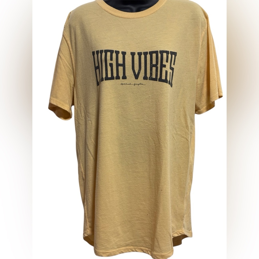 Spiritual Gangster High Vibes Tee - Mustard